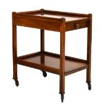 20th Century wooden two-tier tea trolley Condition: Light scratches, some discolouration, chips to