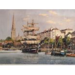 Frank Shipsides - Signed limited edition print - St. Mary Redcliffe, Bristol, the floating