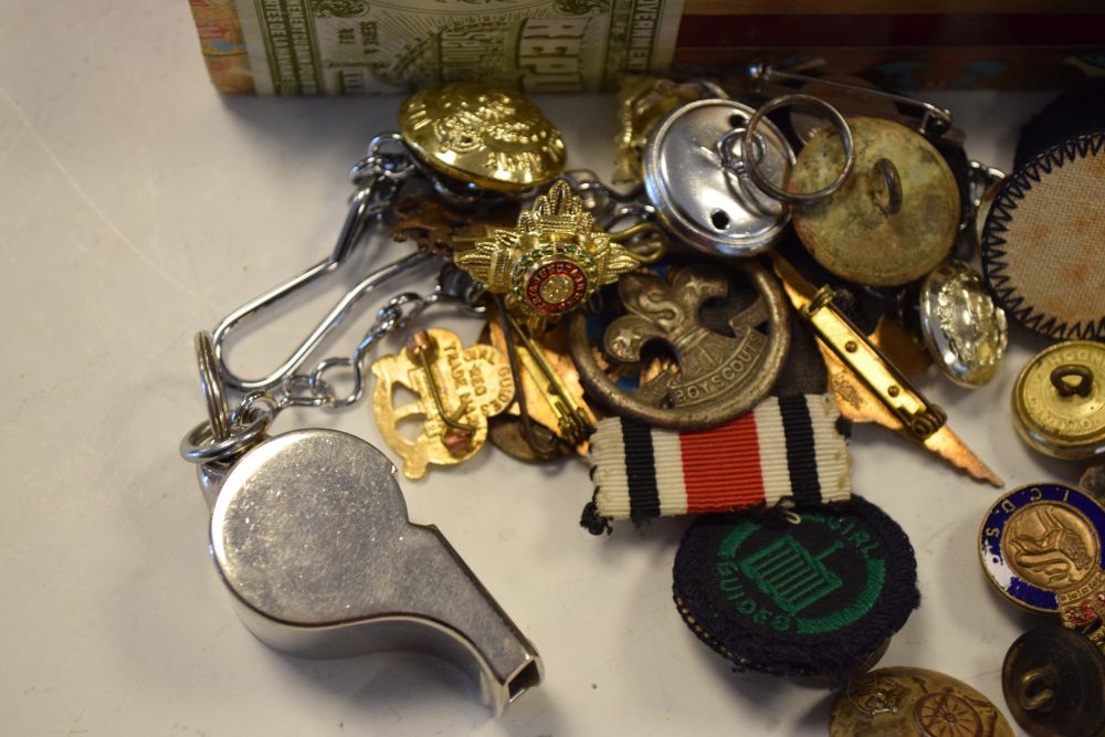 Quantity of Military miscellanea, various button badges and medals to include CCP Medal Ambulance - Image 2 of 7