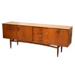 G-Plan - 1960's teak sideboard, 206cm x 46cm x 79cm Condition: Basically sound however marks and