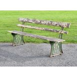 Early 20th Century Great Western Railways 'GWR' station platform seat/bench, 84cm high x 205.5cm