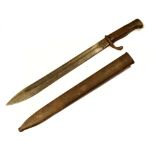 Imperial German First World War bayonet, blade stamped 'Carl Eickhorn', Solingen with scabbard,