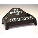 Advertising - Reproduction rectangular cast dog bowl for Hudson's soap, 39cm wide Condition: Being a