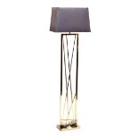 Modern Design - 'Carinne' nickel floor lamp, 158cm high Condition: Tested for safety only - **Due to