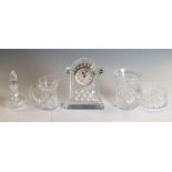 Collection of modern cut and moulded decorative glass, 19cm high and smaller Condition: Light