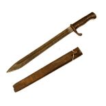 German Military Frister & Rossman, Berlin bayonet with scabbard, blade 36cm long approx Condition: