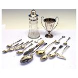 Quantity of silver items to include George V trophy cup, Sheffield 1933 etc, together with a