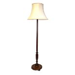 Early to mid 20th Century mahogany standard lamp with shade, 186cm high Condition: **Due to