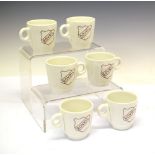 Set of six porcelain 'Bovril' cups Condition: Crazing to the glaze present on all pieces, small