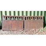 Pair of modern painted wood garden gates, each measuring 139.5cm x 100cm high Condition: