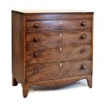 Early 19th Century inlaid mahogany chest of drawers, 102cm x 50cm x 110cm Condition: Significant