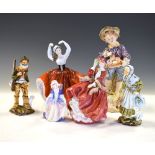 Royal Doulton - Karen HN2388, Top of the Hill HN1834, and Dinky Do HN1678; together with three other