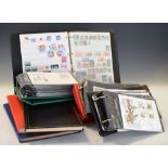 Stamps - Four various albums of UK and World stamps in clear pouches to include Chinese Air