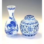 Chinese blue and white ginger jar and vase, 14cm high and smaller Condition: Ceramics & Glass/