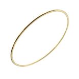 9ct gold bangle of solid design, 11.2g approx Condition: **Due to current lockdown conditions,