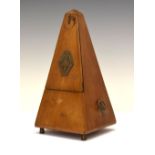 French metronome with makers plaque 'Maelzel Paquet', 22cm high Condition: Light scratches present