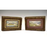 A.G. Dawe (Early 20th Century) - Two miniature watercolours, one a view of Balmoral from across