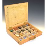 Collection of mineral samples in wooden case Condition: Case with paint splashes, scratches etc. **