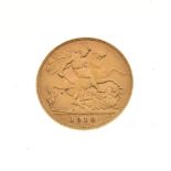 Gold Coin - Edward VII half sovereign, 1910 Condition: Surface wear and scratches present. **Due