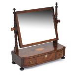 Early 19th Century mahogany inlaid dressing table mirror, 52cm high x 52cm wide Condition: Some