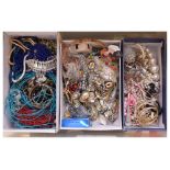 Large quantity of costume jewellery etc to include beads, bangles, souvenir spoons etc Condition: