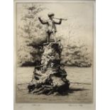 Florence Page (British 20th Century) - Etching - 'Peter Pan', signed lower right, embossed mark