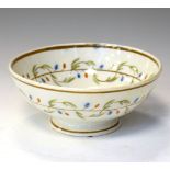 Early 19th Century pearlware footed bowl. 16cm diameter Condition: Minor chips and staining to