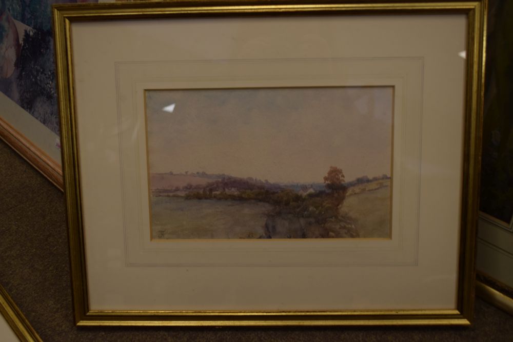 Frederick James Kerr - Three landscape watercolours including one titled 'Severn Estuary', - Image 6 of 14