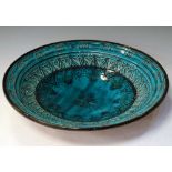 Modern North African ceramic dish, 41cm diameter Condition: **Due to current lockdown conditions