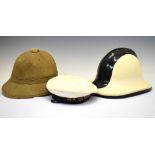 Vintage Sea Rangers sailor's hat, together with a pith helmet, etc Condition: Chips present to the
