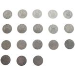 Coins - Date run of Edward VII to George V silver sixpence 1902-1919 (18) Condition: All good with