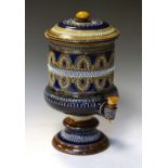 Doulton Lambeth stoneware water dispenser, 37cm high Condition: Chips present to the bottom of the