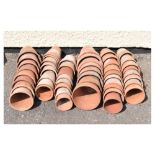 Collection of approximately 50 terracotta flower pots Condition: All items have been use, some