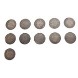 Coins - Quantity of Victorian silver shillings (11) Condition: Various standards but all quite