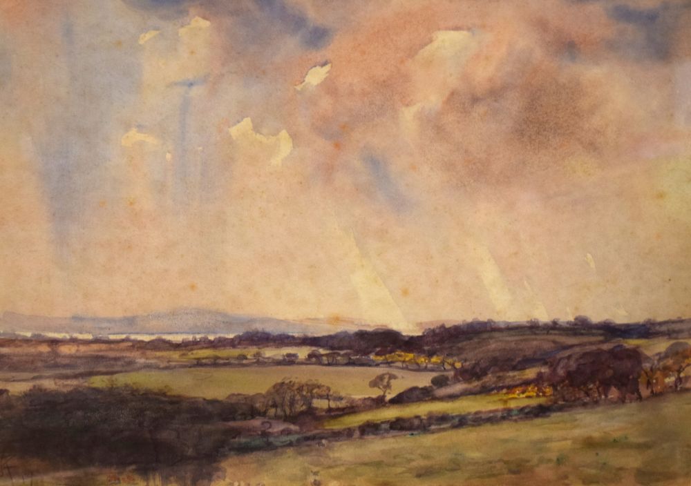 Frederick James Kerr - Three landscape watercolours including one titled 'Severn Estuary', - Image 11 of 14