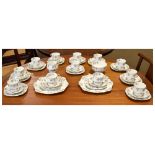 Rare Royal Albert 'Cherry Ripe' pattern part tea set issued 1927-35 Condition: Some would benefit