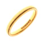 22ct gold wedding band, Birmingham 1960, size N, 4.4g gross approx Condition: General light