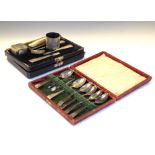 Collection of silver and silver plated items to include; part George V silver backed manicure set,