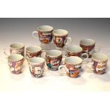 Eleven late 18th/early 19th Century Chinese Famille Rose porcelain cups Condition: Two cups with