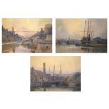 Mark Gibbons - Three Bristol watercolours comprising 'Old Bristol Docks', 'Clifton Suspension