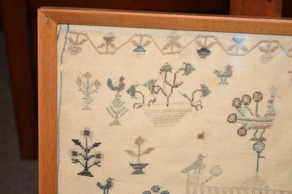 Needlework sampler worked in petit point by Mary Bass, 1838, 42.5cm x 34cm Condition: Some holes - Image 3 of 7