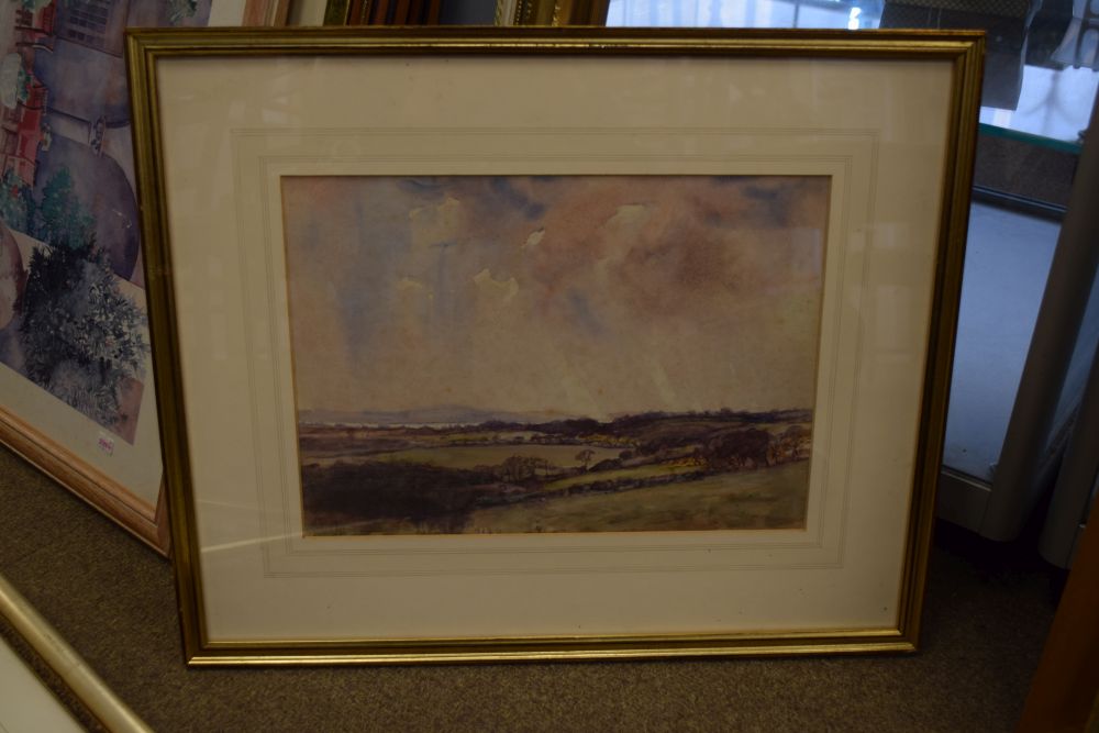 Frederick James Kerr - Three landscape watercolours including one titled 'Severn Estuary', - Image 12 of 14