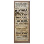 Quantity of 19th Century Theatre Royal Bristol advertisement posters for various performances (6)