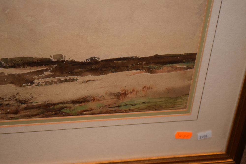 Wycliffe Eggington RI (1875-1971) - Watercolour - 'Moorland Landscape', 33cm x 52cm, framed and - Image 4 of 6