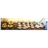 Quantity of assorted tea wares to include Homer Laughlin set, floral decorated cups and saucers,