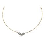 Three stone diamond necklace