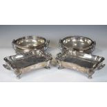 Pair of plated entree dishes and chafing dishes