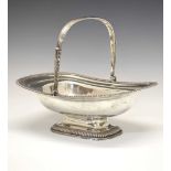 George IV silver pedestal fruit basket