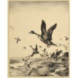 Winifred Austen (1876 - 1964) "Mallards" etching