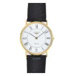Gentleman's Longines Quartz gold-plated wristwatch